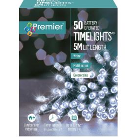 50 Multi-Action Battery Operated White LEDs